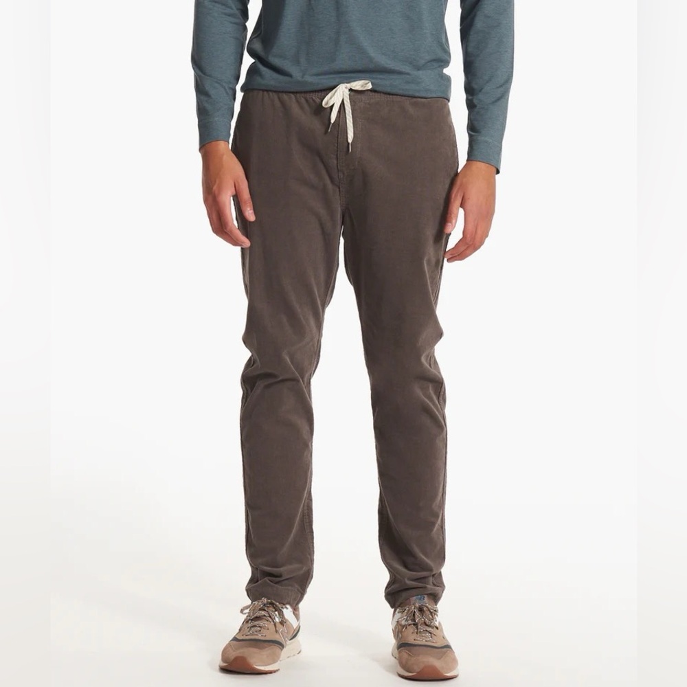 Vuori Optimist Pant Men's Corduroy Pants Cocoa Brown Grey Small